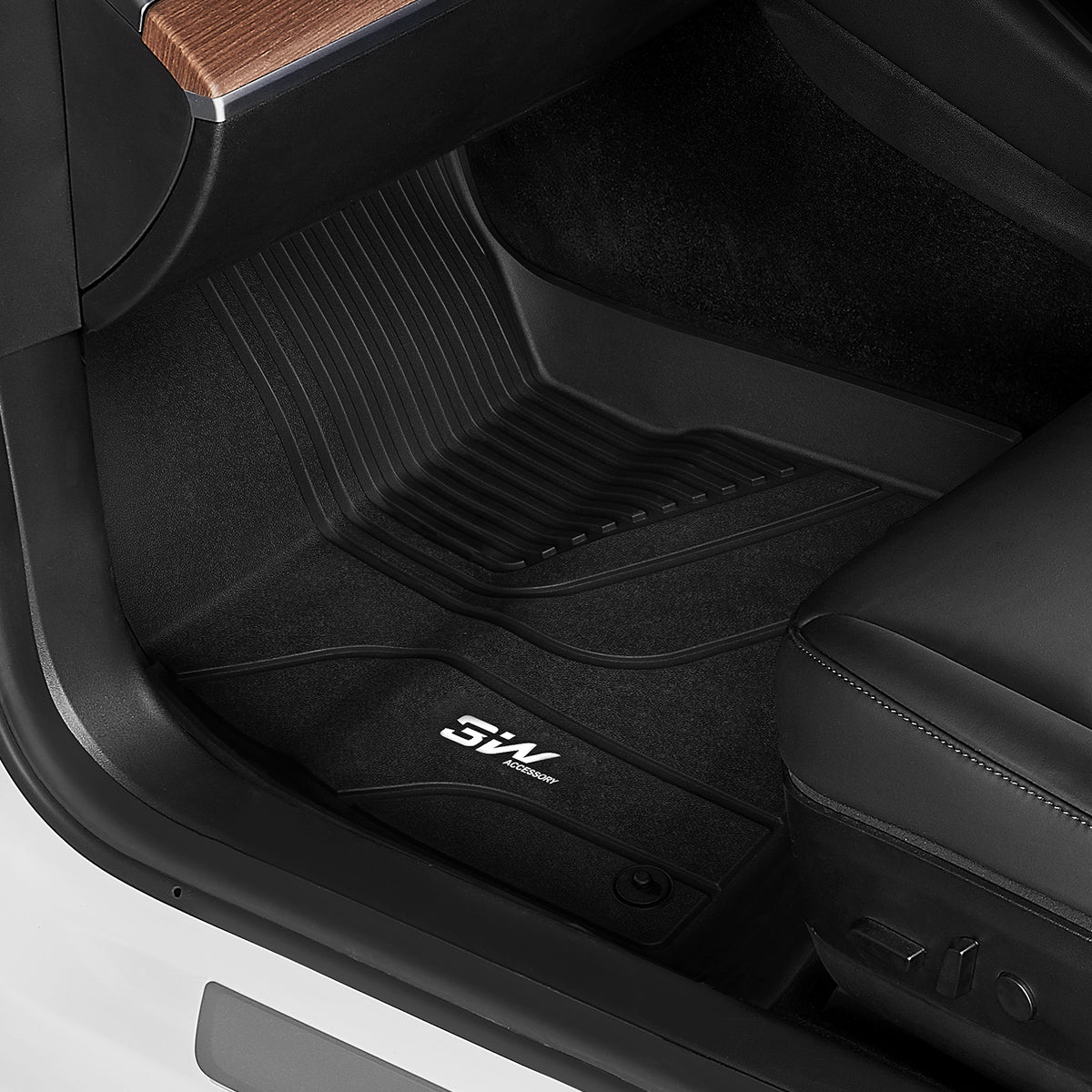 3W Custom Car Floor Mats All Weather Boot Liners, Storage Liner and Floor Liners for Tesla Model 3 2021-2023 RHD 3w