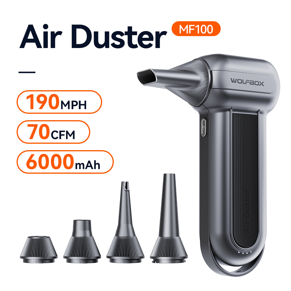 WOLFBOX Compressed Air Duster - Super Power Electric Air Duster MF100
