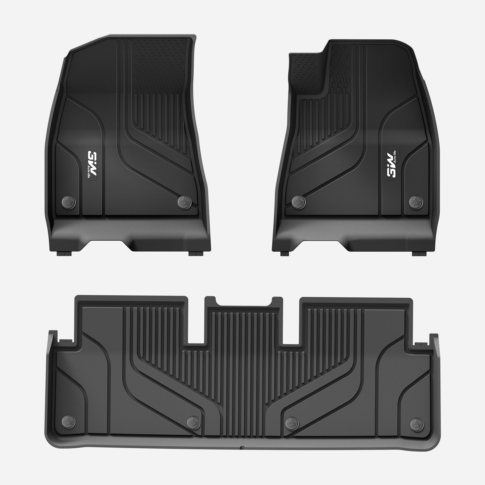 3W Custom Car Floor Mats All Weather Floor Liners for 2024 New Model 3 Highland RHD 3w