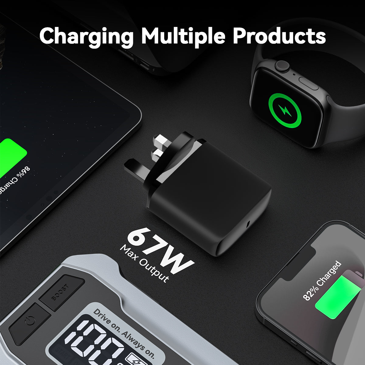 Wolfbox 67W Lightning-Fast Charger