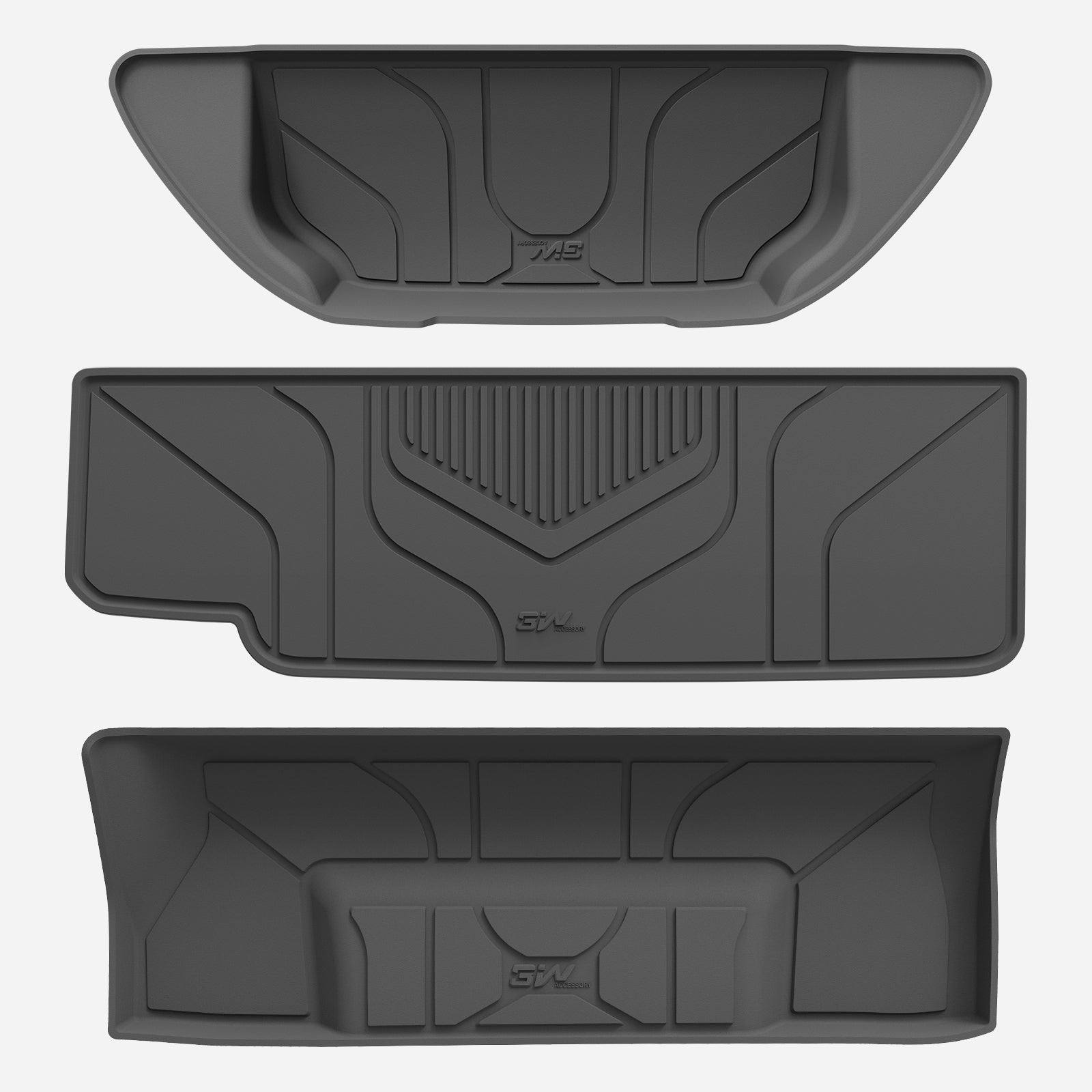 3W Custom 3PCS Boot Liners All Weather for Tesla Model X 6 Seats 2023 2024 3w
