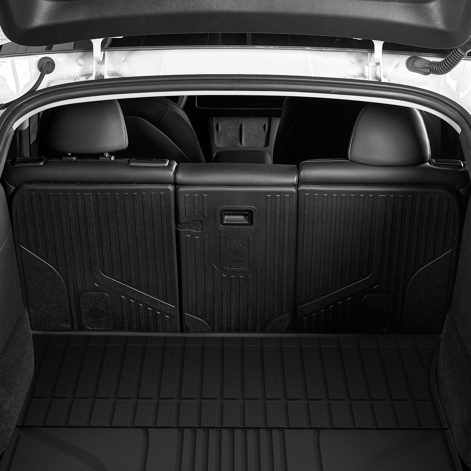 3W Custom Car Mats All Weather Back Seat Cover for 2021-2024 Tesla Model Y 3w