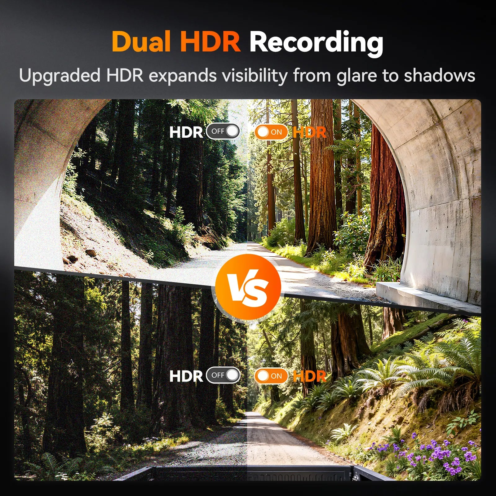 Wolfbox X5 Duo 4K+2.5K STARVIS 2 IMX678 Front and Rear MIni Dash Cam