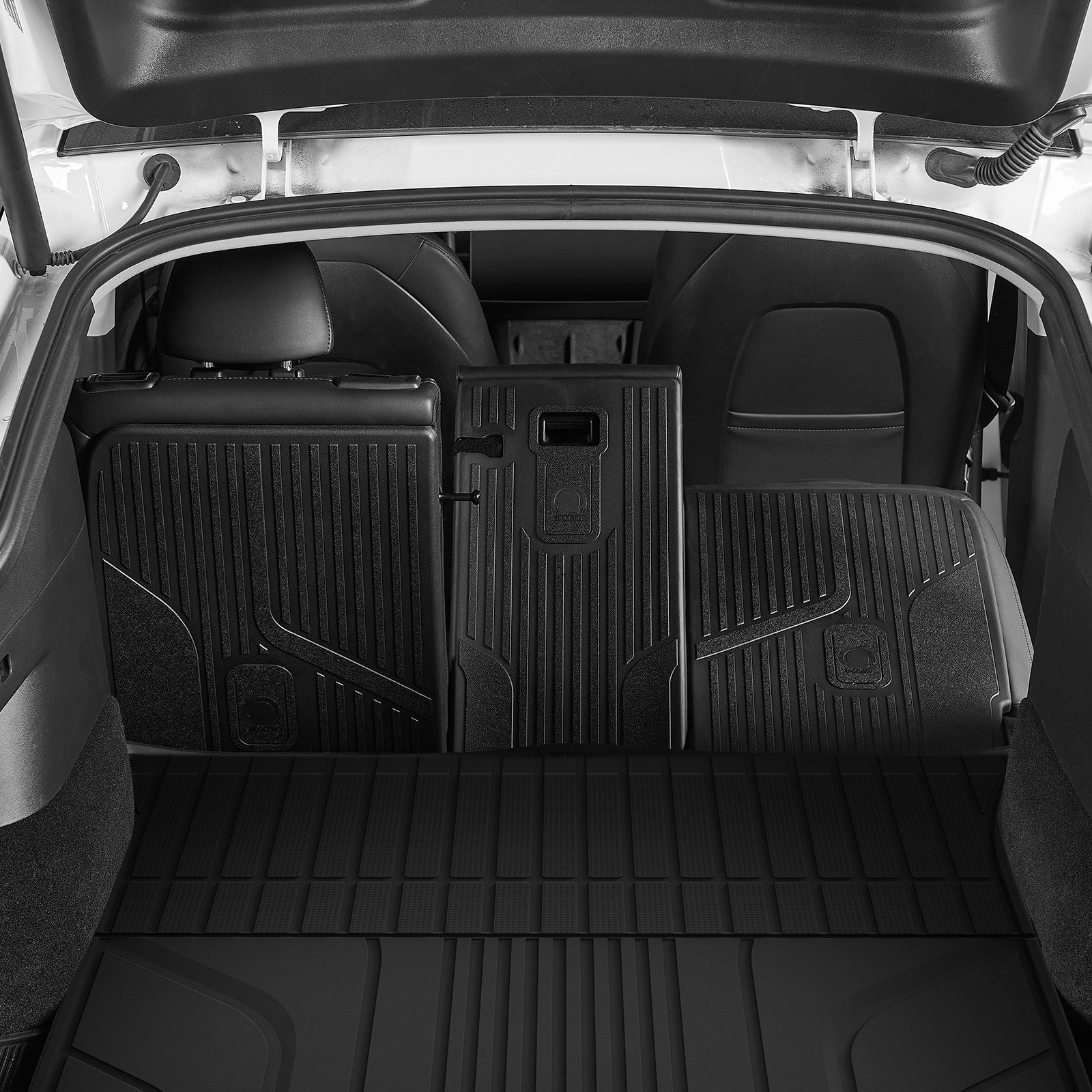 3W Custom Car Mats All Weather Back Seat Cover for 2021-2024 Tesla Model Y 3w