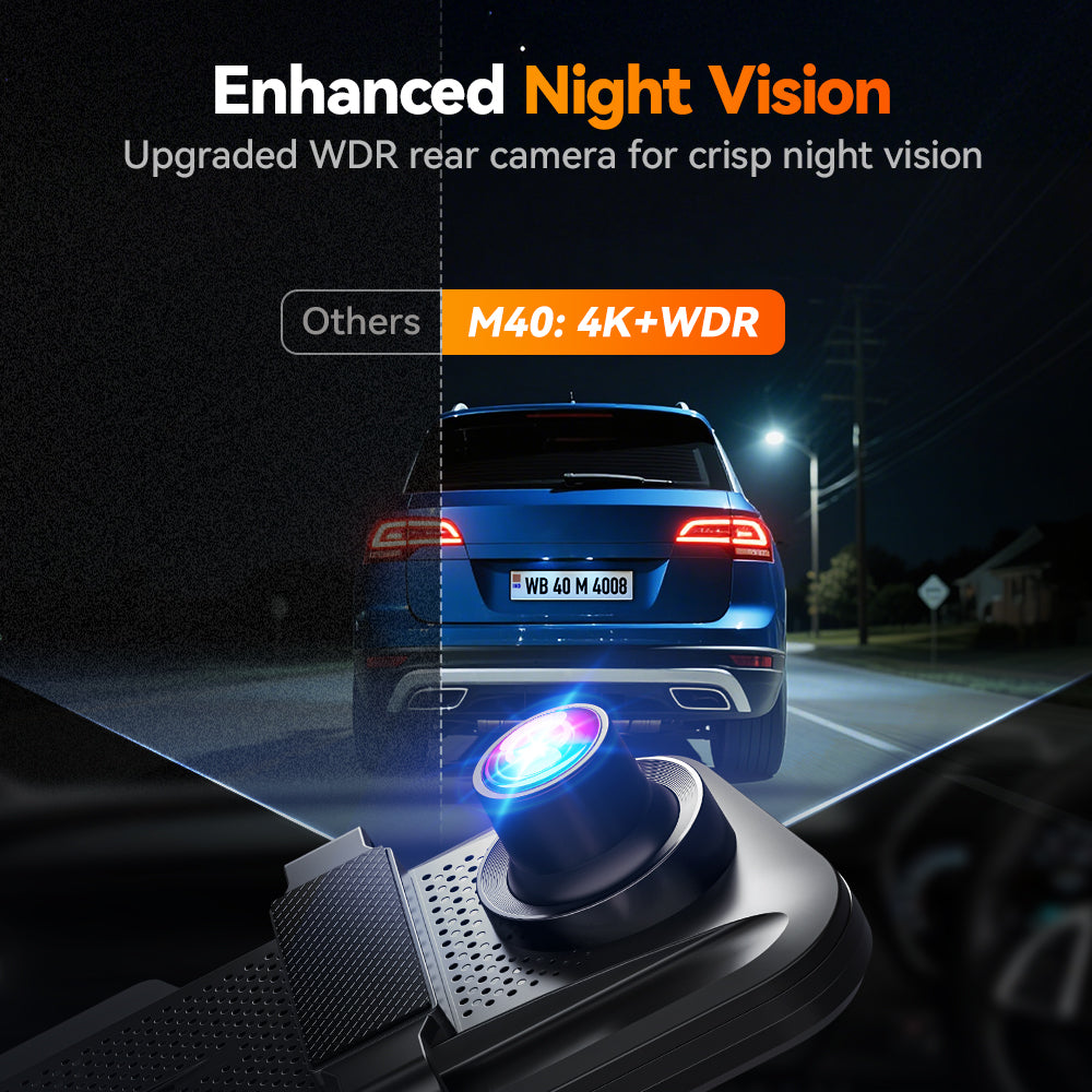 WOLFBOX M40 4K 10" ADAS WIFI Touch Screen Mirror Dash Cam