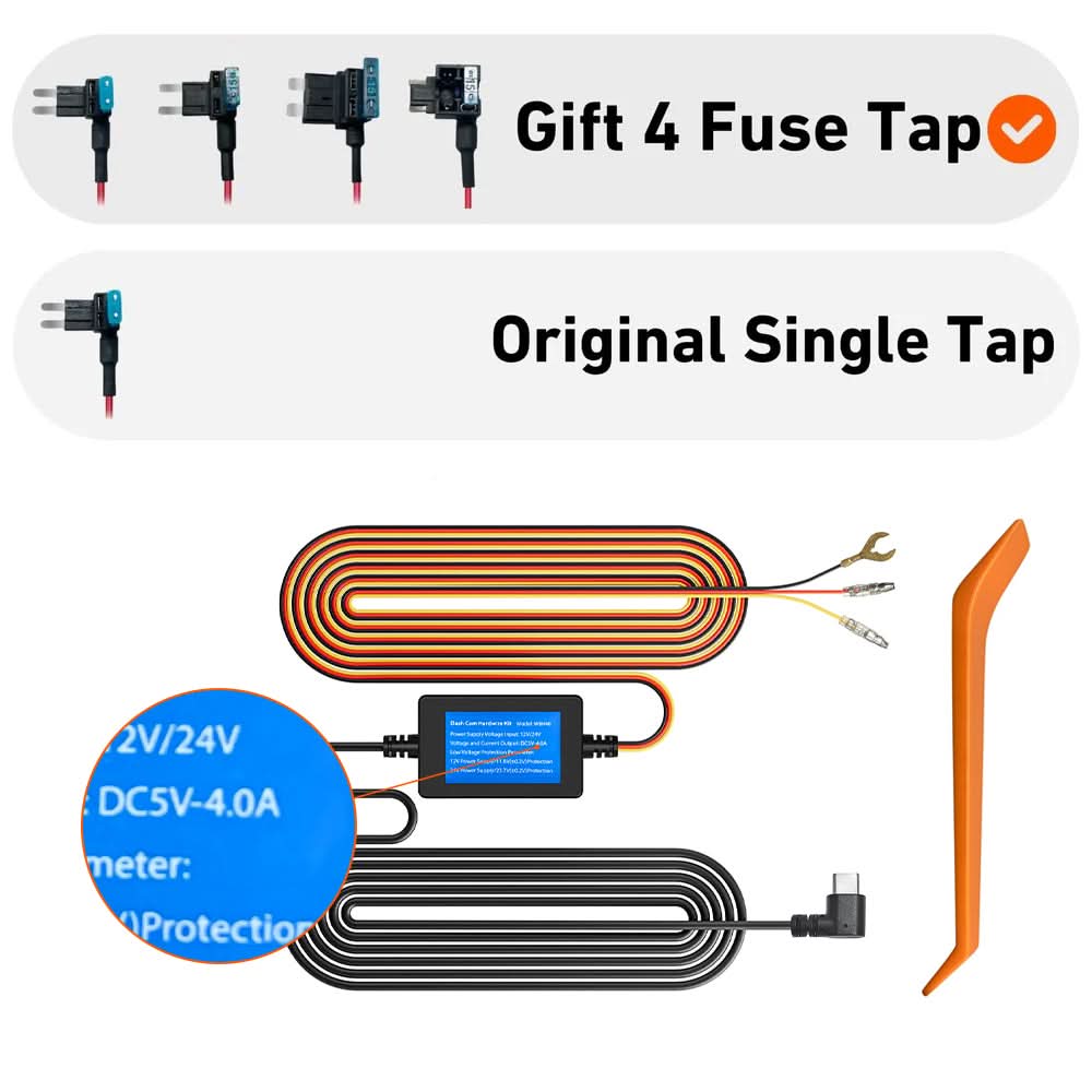 WOLFBOX Dashcam Multifunctional Hardwire Kit for G900TriPro