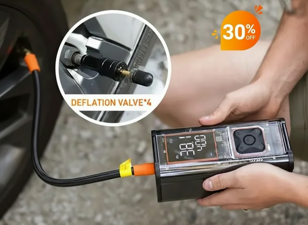 Tire inflator with 30% OFF