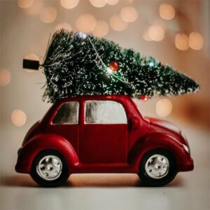 There's a right and wrong way to transport a Christmas tree by car