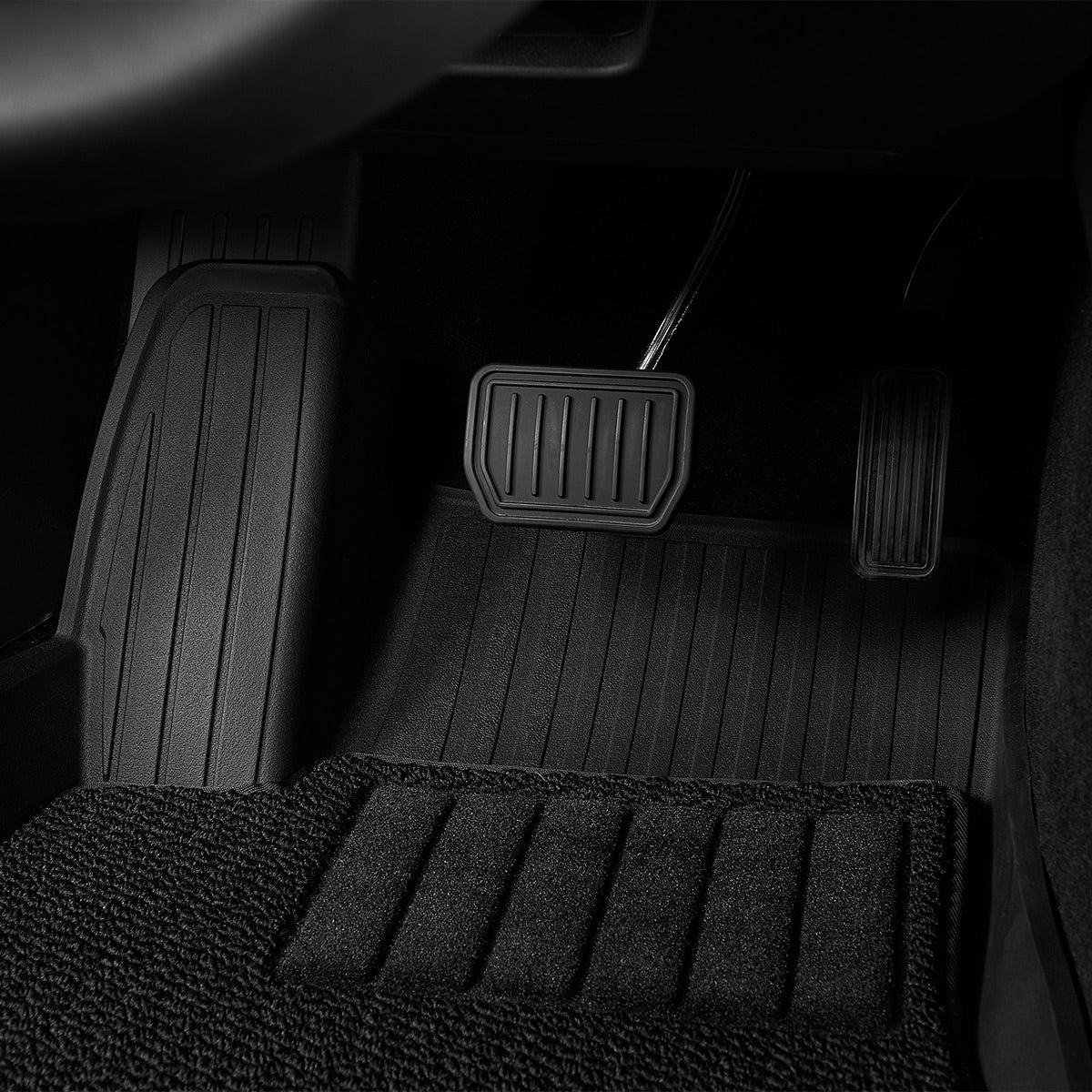 3W Custom Car Floor Mats All Weather Double Layer Carpeted Floor Liners for Tesla Model 3 2019-2024 RHD  3w   