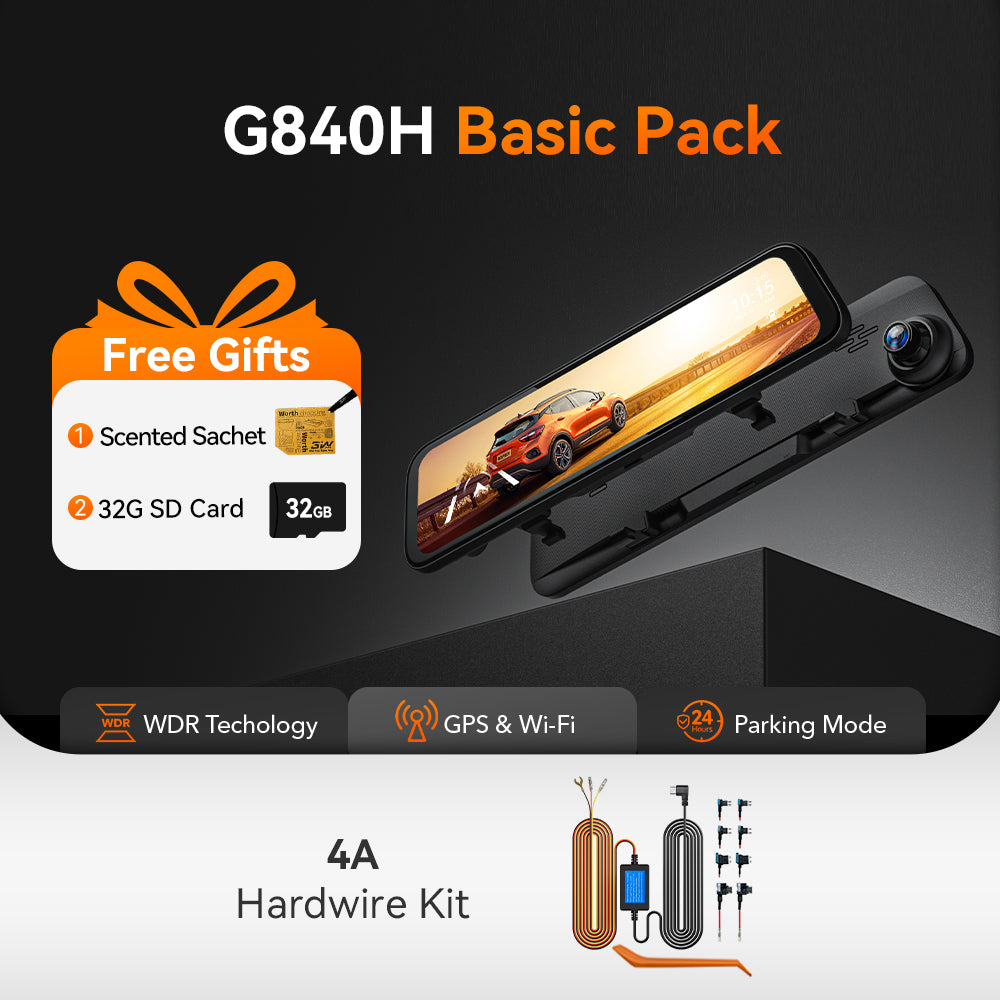 WOLFBOX G840H Rear View Mirror Dash Cam