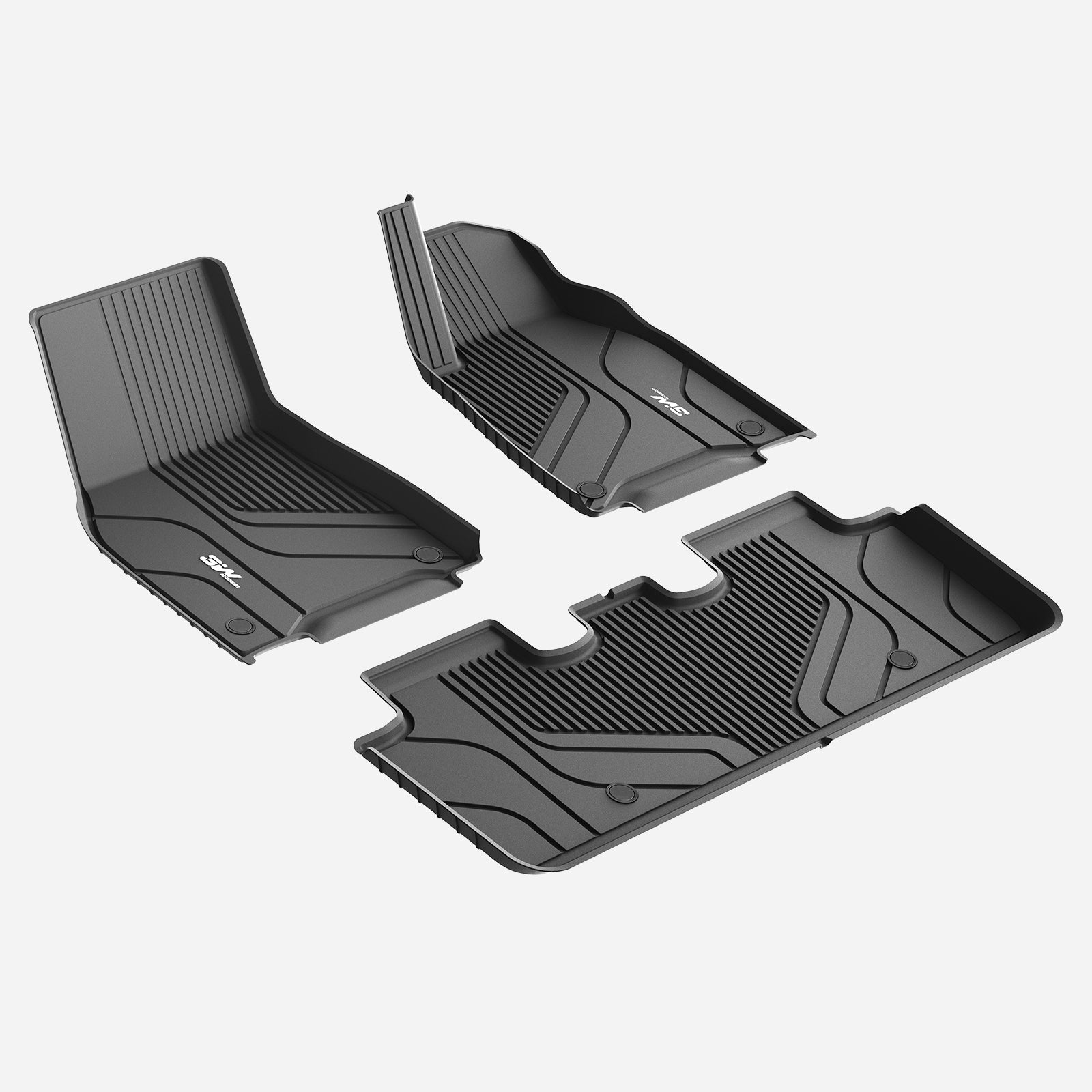 3W Custom Car Floor Mats All Weather Floor Liners for Tesla Model Y 2021-2024 RHD  3w   