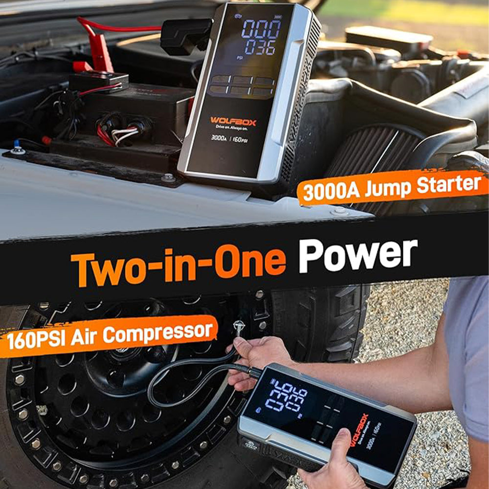 MegaVolt16 Air Portable Two One Jumper Starter Air Compressor
