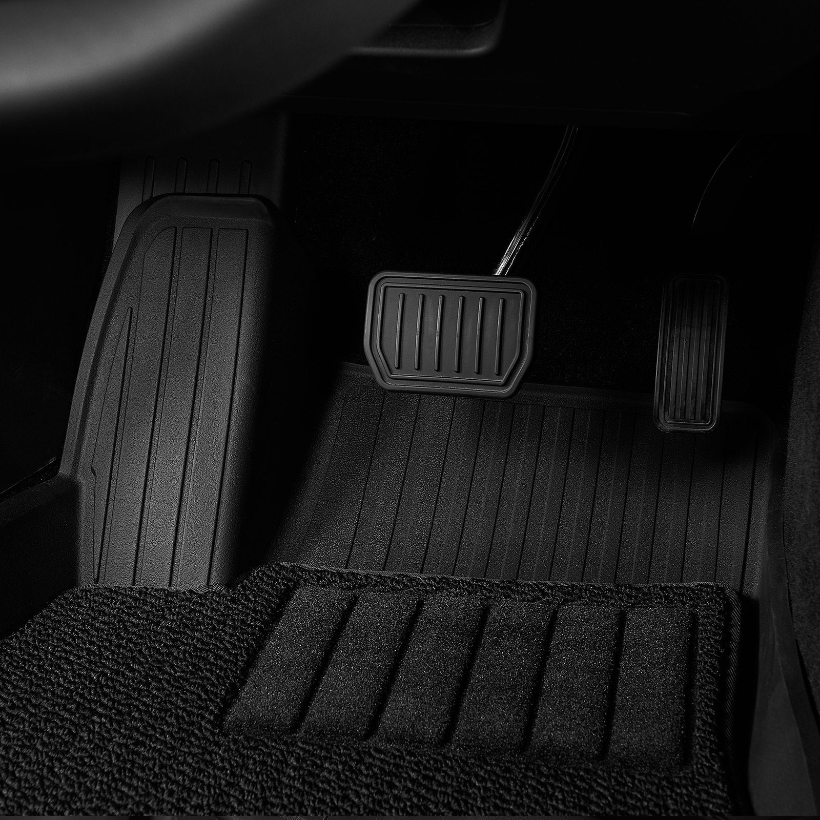 3W Custom Car Floor Mats All Weather Boot Liners, Storage Liner and Double Layer Carpeted Floor Liners for Tesla Model 3 2020-2023 RHD  3w   