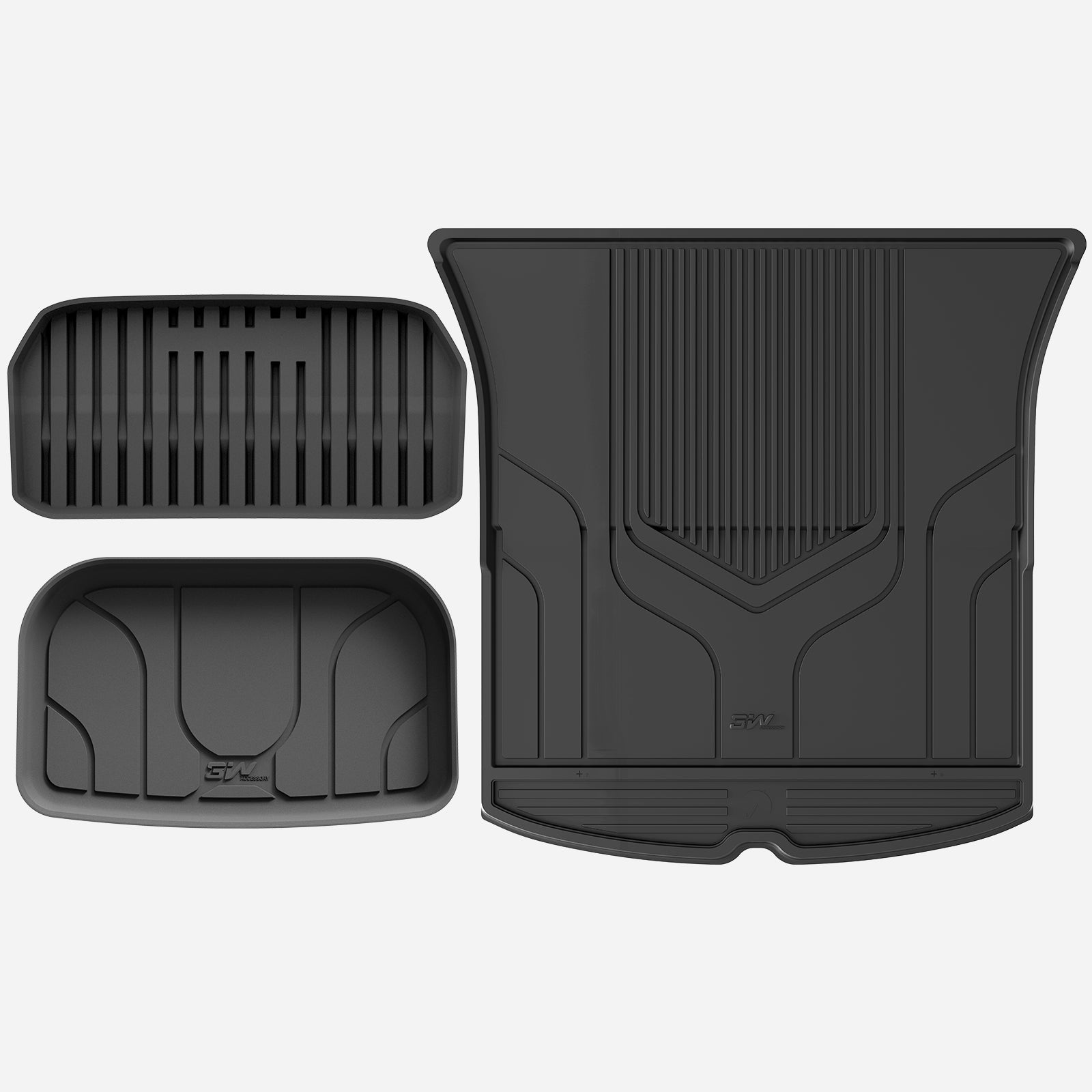 3W Custom All Weather 3PCS Boot Liners for Tesla Model Y 2021-2024  3w   