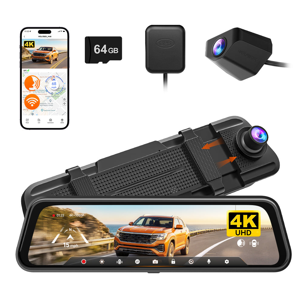 M40 4K 10" ADAS WIFI Touch Screen Mirror Dash Cam