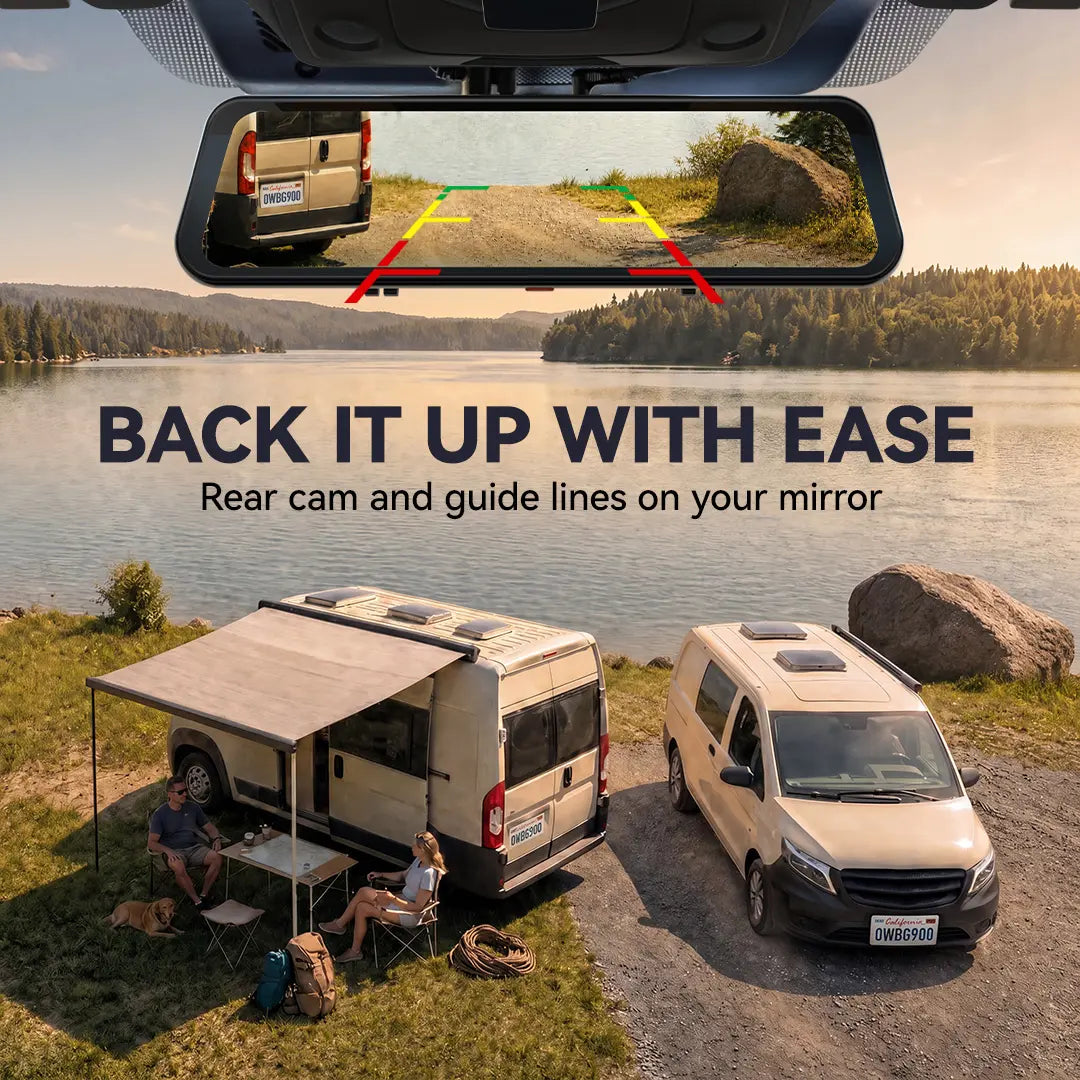 WOLFBOX G900Pro Smart Rear View Mirror Dash Cam & Backup Camera