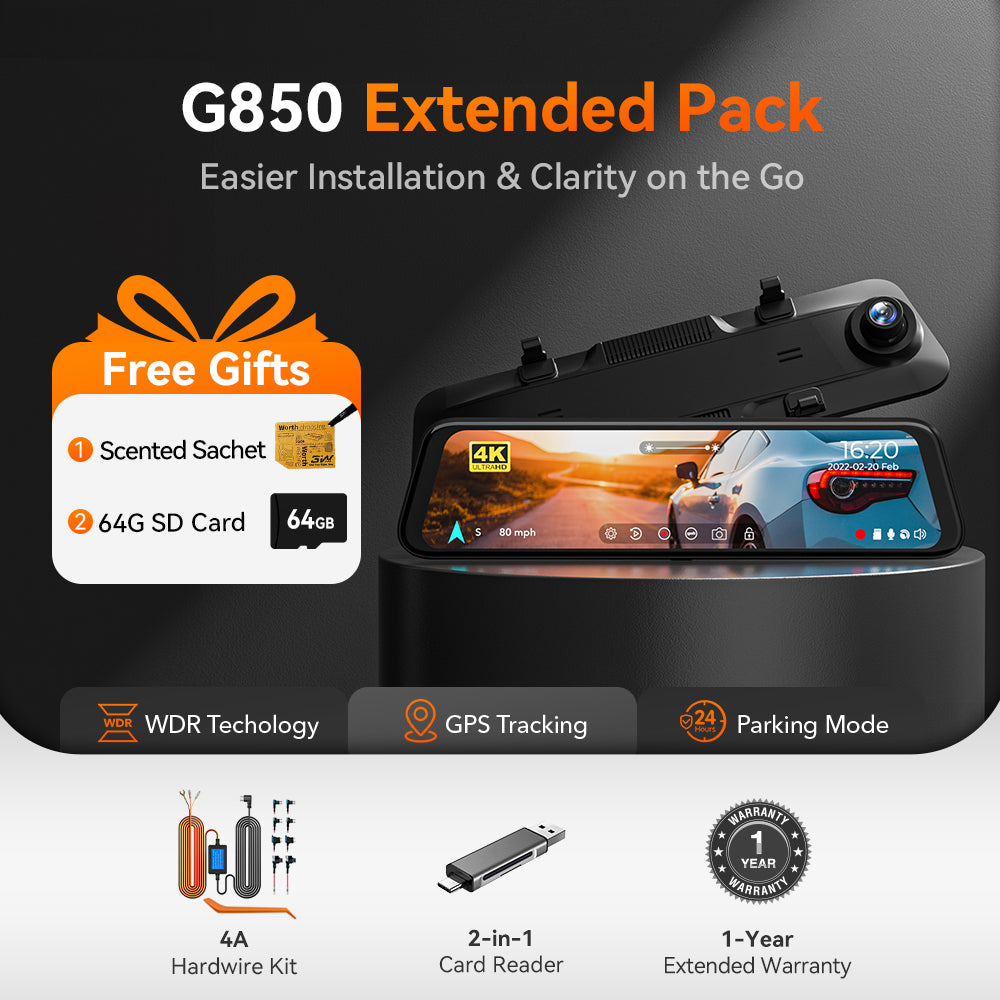 WOLFBOX G850 Rear view Mirror Backup Camera Smart Mirror