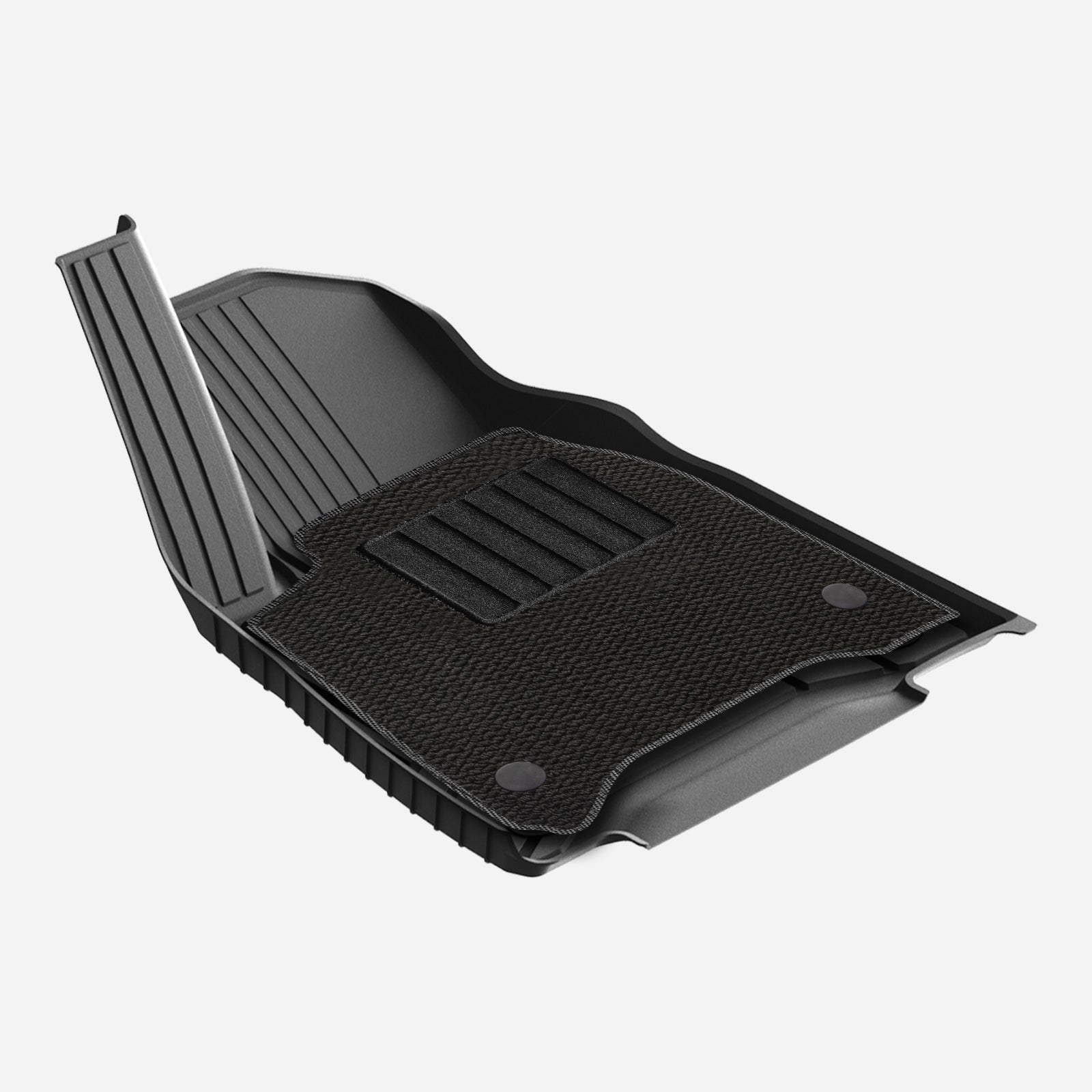 3W Custom Car Floor Mats All Weather Double Layer Carpeted Floor Liners for Tesla Model Y 2021-2024 RHD  3w   