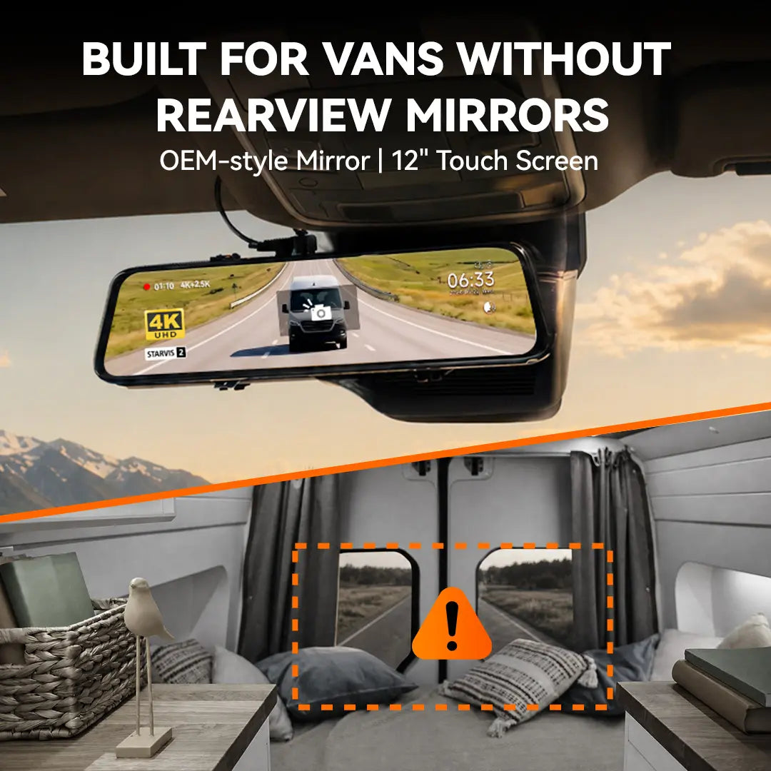 WOLFBOX G900Pro Smart Rear View Mirror Dash Cam & Backup Camera