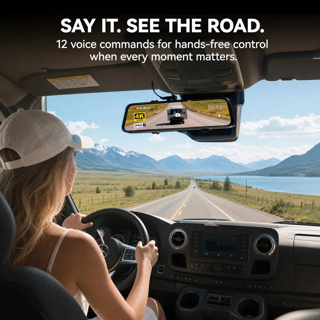 WOLFBOX G900Pro Smart Rear View Mirror Dash Cam & Backup Camera