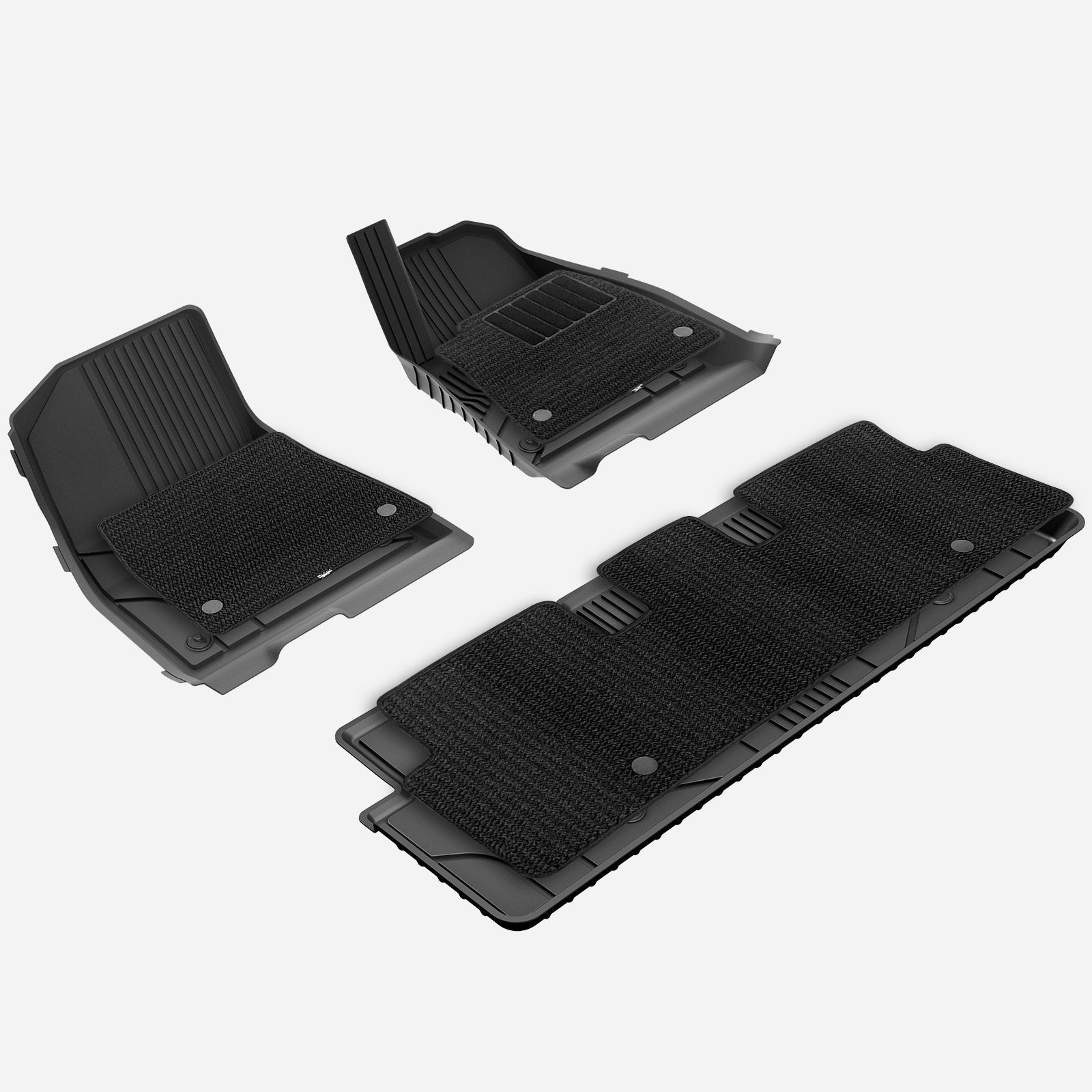 3W Custom Car Floor Mats All Weather Double Layer Carpeted Floor Liners for Tesla Model 3 2019-2024 RHD  3w   