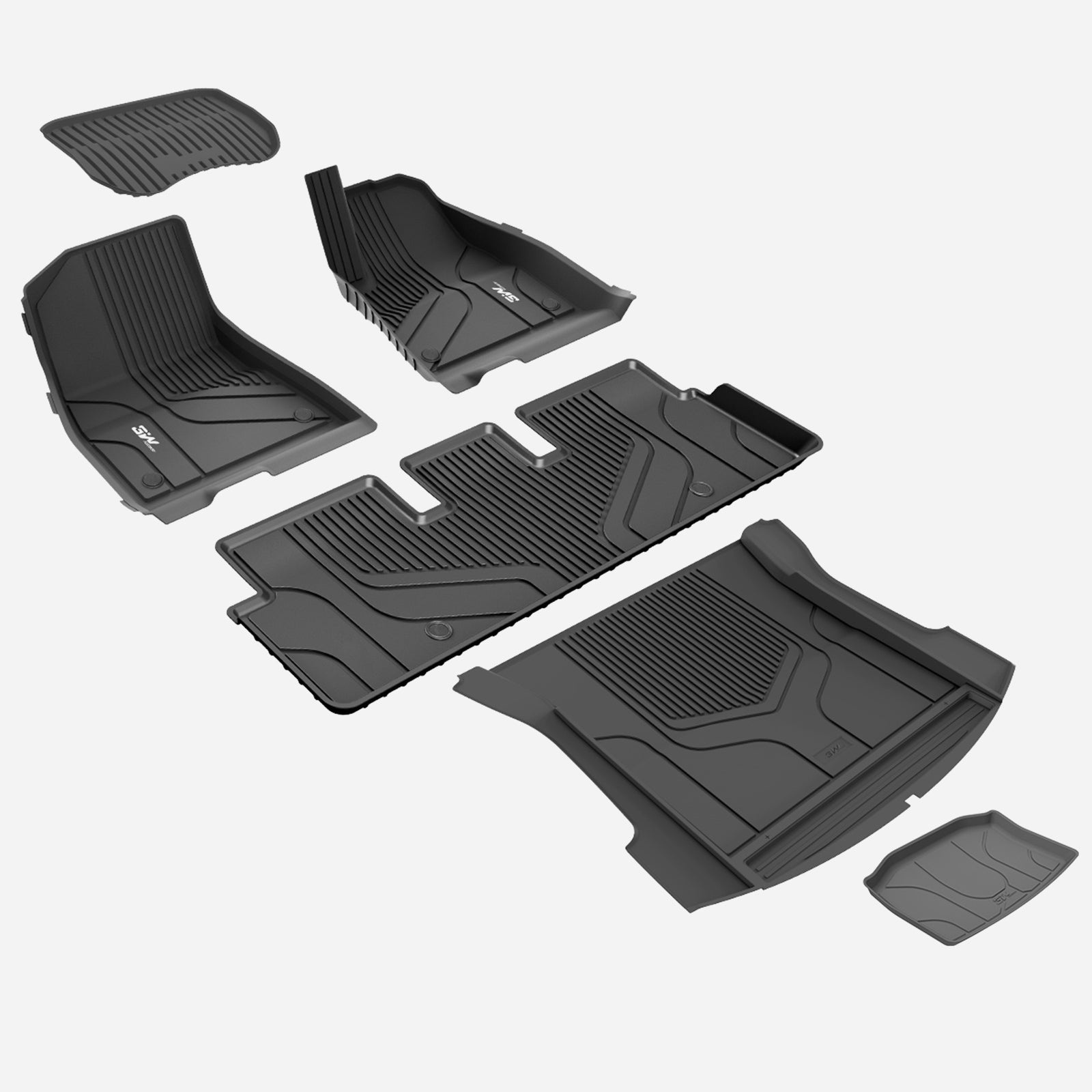 3W Custom Car Floor Mats All Weather Boot Liners, Storage Liner and Floor Liners for Tesla Model 3 2021-2023 RHD  3w   