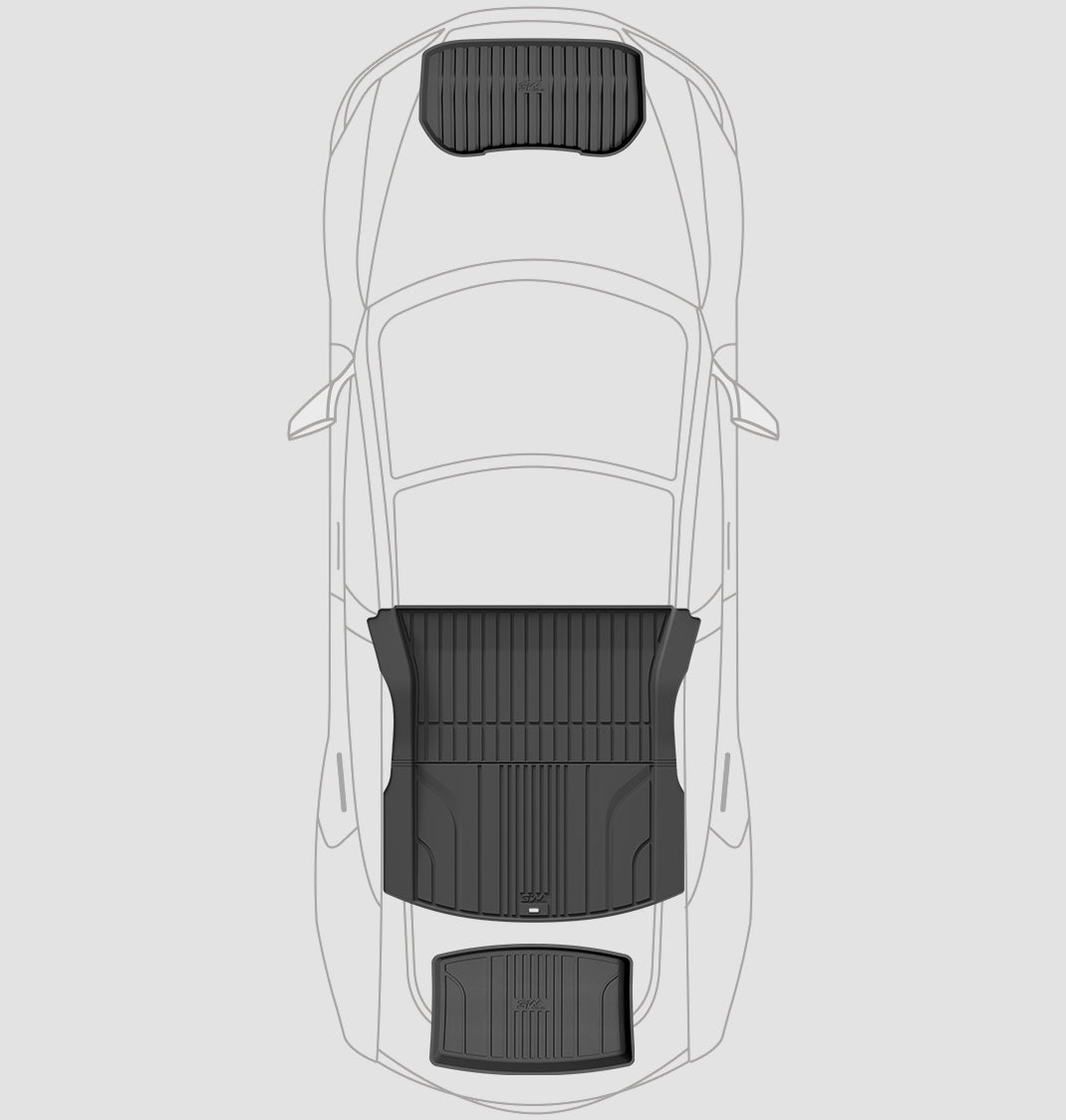 3W Custom All Weather Full Set Boot Liners and Storage Liner for 2024 New Model 3 Highland RHD  3w   