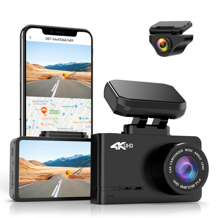 WOLFBOX D07 4k Dash Cam Front And Rear Car Camera